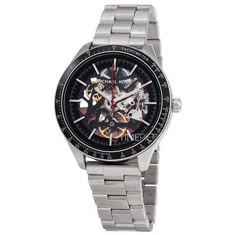 Michael Kors Merrick Mens Automatic Watch, Skeleton Dial, 